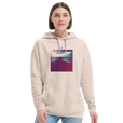 Serenity Indigo Sky Recycled Blend Unisex Hoodie creamy pink second model front