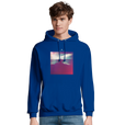 Serenity Indigo Sky Recycled Blend Unisex Hoodie Royal Blue model front