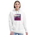 Serenity Indigo Sky Recycled Blend Unisex Hoodie White second model front
