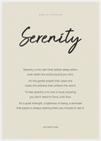 Serenity Word of Intention Framed print A1 (59.4 x 84.1 cm) White frame Linen paper