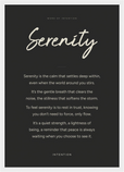 Serenity Word of Intention Framed print A3 (29.7 x 42 cm) White frame Carbon paper