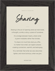 Sharing Word of Intention Framed print 13x18 cm / 5x7″ Black frame Linen paper