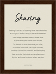 Sharing Word of Intention Framed print 13x18 cm / 5x7″ Dark wood frame Linen paper