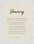 Sharing Word of Intention Framed print 13x18 cm / 5x7″ White frame Linen paper