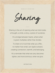 Sharing Word of Intention Framed print 13x18 cm / 5x7″ Wood frame Linen paper