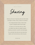 Sharing Word of Intention Framed print 13x18 cm / 5x7″ Wood frame Linen paper