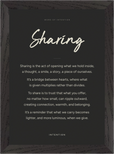 Sharing Word of Intention Framed print 21x29.7 cm / 8x12" Black frame Carbon paper
