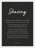 Sharing Word of Intention Framed print 21x29.7 cm / 8x12" White frame Carbon paper