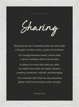 Sharing Word of Intention Framed print 21x29.7 cm / 8x12" White frame Carbon paper