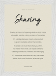 Sharing Word of Intention Framed print 21x29.7 cm / 8x12" White frame Linen paper