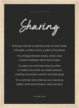 Sharing Word of Intention Framed print 21x29.7 cm / 8x12" Wood frame Carbon paper