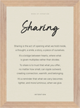 Sharing Word of Intention Framed print 21x29.7 cm / 8x12" Wood frame Linen paper