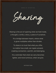 Sharing Word of Intention Framed print 30x40 cm / 12x16″ Dark wood frame Carbon paper