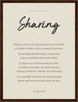 Sharing Word of Intention Framed print 30x40 cm / 12x16″ Dark wood frame Linen paper