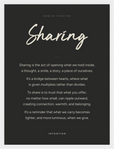 Sharing Word of Intention Framed print 30x40 cm / 12x16″ White frame Carbon paper