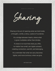 Sharing Word of Intention Framed print 30x40 cm / 12x16″ White frame Carbon paper