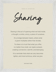 Sharing Word of Intention Framed print 30x40 cm / 12x16″ White frame Linen paper