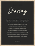 Sharing Word of Intention Framed print 30x40 cm / 12x16″ Wood frame Carbon paper