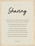 Sharing Word of Intention Framed print 30x40 cm / 12x16″ Wood frame Linen paper