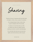 Sharing Word of Intention Framed print 30x40 cm / 12x16″ Wood frame Linen paper