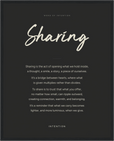 Sharing Word of Intention Framed print 40x50 cm / 16x20″ Black frame Carbon paper