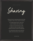Sharing Word of Intention Framed print 40x50 cm / 16x20″ Black frame Carbon paper