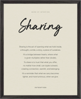 Sharing Word of Intention Framed print 40x50 cm / 16x20″ Black frame Linen paper