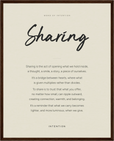Sharing Word of Intention Framed print 40x50 cm / 16x20″ Dark wood frame Linen paper