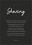 Sharing Word of Intention Framed print 50x70 cm / 20x28″ Black frame Carbon paper