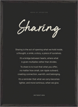 Sharing Word of Intention Framed print 50x70 cm / 20x28″ Black frame Carbon paper