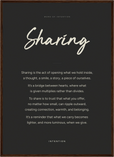 Sharing Word of Intention Framed print 50x70 cm / 20x28″ Dark wood frame Carbon paper