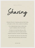 Sharing Word of Intention Framed print 50x70 cm / 20x28″ White frame Linen paper
