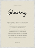 Sharing Word of Intention Framed print 50x70 cm / 20x28″ White frame Linen paper
