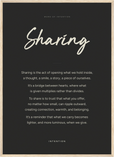 Sharing Word of Intention Framed print 50x70 cm / 20x28″ Wood frame Carbon paper