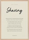 Sharing Word of Intention Framed print 50x70 cm / 20x28″ Wood frame Linen paper
