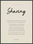 Sharing Word of Intention Framed print 60x80 cm / 24x32″ Black frame Linen paper