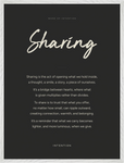 Sharing Word of Intention Framed print 60x80 cm / 24x32″ White frame Carbon paper
