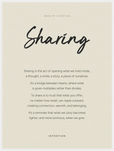 Sharing Word of Intention Framed print 60x80 cm / 24x32″ White frame Linen paper