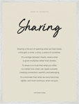 Sharing Word of Intention Framed print 60x80 cm / 24x32″ White frame Linen paper