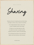 Sharing Word of Intention Framed print 60x80 cm / 24x32″ Wood frame Linen paper
