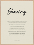 Sharing Word of Intention Framed print 60x80 cm / 24x32″ Wood frame Linen paper
