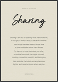Sharing Word of Intention Framed print 70x100 cm / 28x40″ Black frame Linen paper