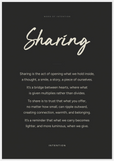 Sharing Word of Intention Framed print 70x100 cm / 28x40″ White frame Carbon paper