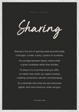 Sharing Word of Intention Framed print 70x100 cm / 28x40″ White frame Carbon paper