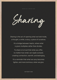 Sharing Word of Intention Framed print 70x100 cm / 28x40″ Wood frame Carbon paper