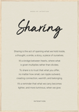 Sharing Word of Intention Framed print 70x100 cm / 28x40″ Wood frame Linen paper