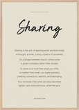 Sharing Word of Intention Framed print 70x100 cm / 28x40″ Wood frame Linen paper