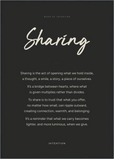 Sharing Word of Intention Framed print A1 (59.4 x 84.1 cm) Black frame Carbon paper