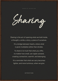 Sharing Word of Intention Framed print A1 (59.4 x 84.1 cm) Dark wood frame Carbon paper
