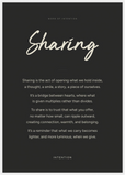 Sharing Word of Intention Framed print A1 (59.4 x 84.1 cm) White frame Carbon paper